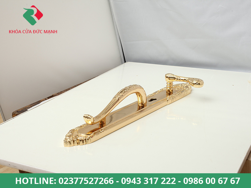 Khóa sảnh mạ vàng 24k tay cong sevendays